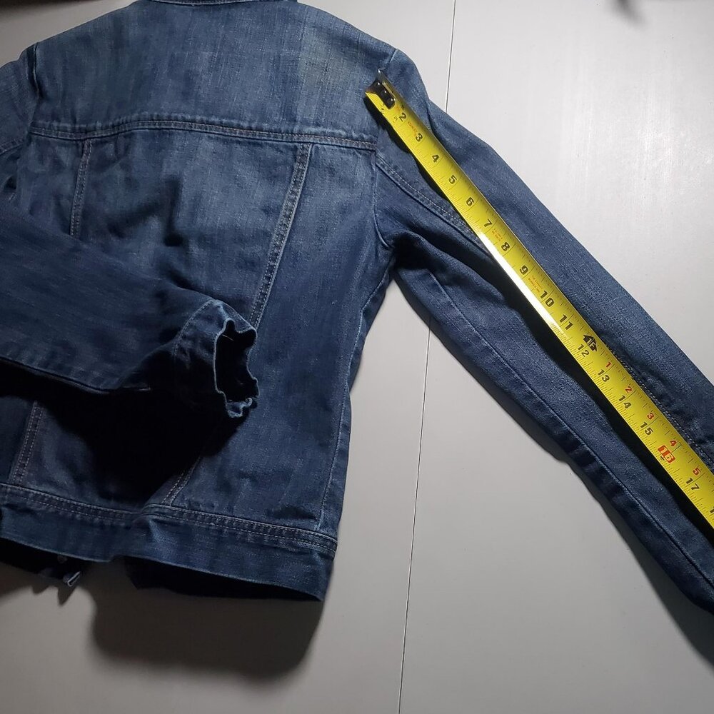 Gap Jeans Dark Denim Trucker Jacket From Fall 2012 Sz XS - Picture 13 of 16
